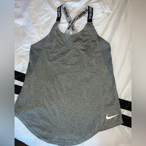 Gray Nike racer back
